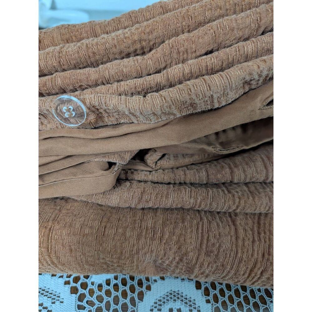 West Elm full/Queen duvet brown
